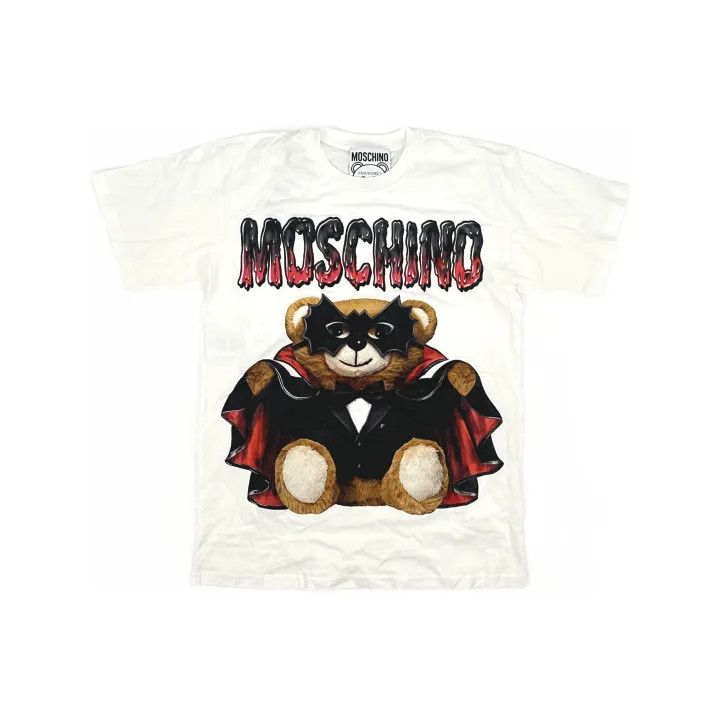 Moschino Moschino SS21 Teddy Bear Graphic T-Shirt 0079 Size XS / US 0-2 / IT 36-38 - 2 Thumbnail