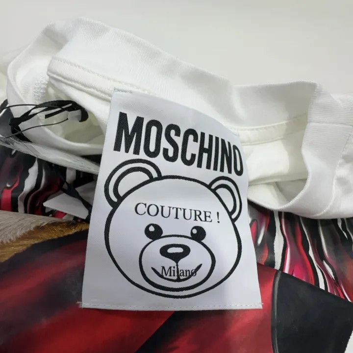 Moschino Moschino SS21 Teddy Bear Graphic T-Shirt 0079 Size XS / US 0-2 / IT 36-38 - 5 Thumbnail