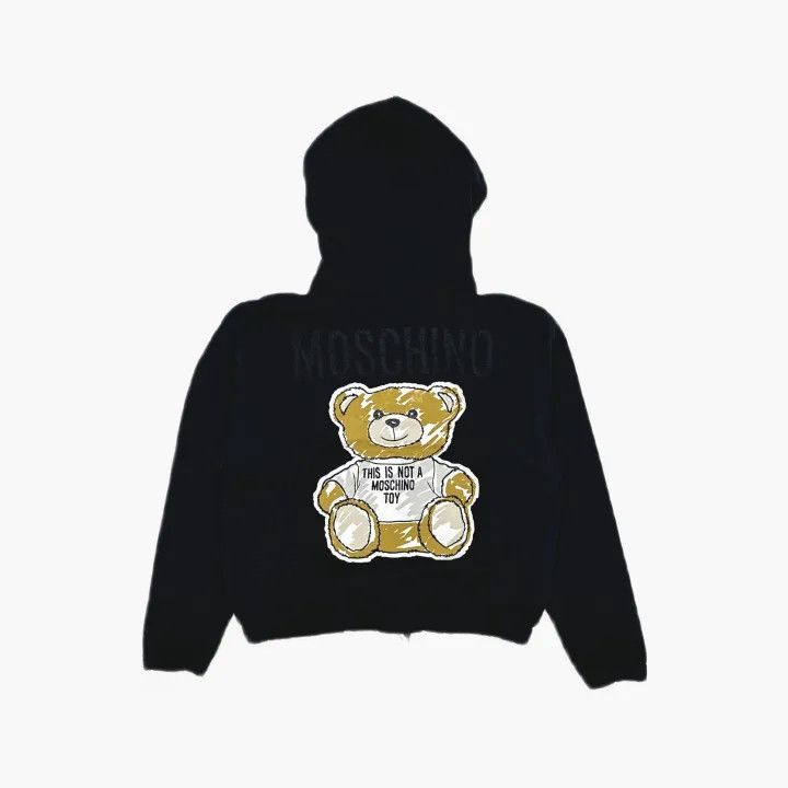 Moschino Moschino Graffiti Bear Hoodie for Women 0079 Size L / US 10 / IT 46 - 3 Thumbnail