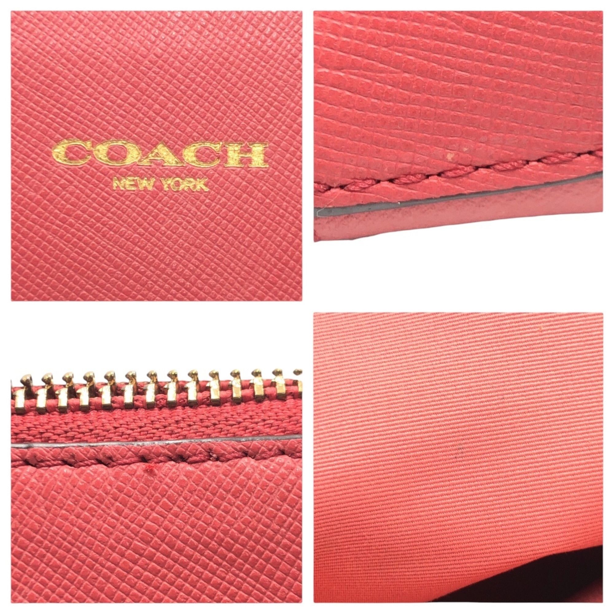 Coach COACH Pink Gold Hardware Calfskin Pouch for Women Size ONE SIZE - 4 Thumbnail
