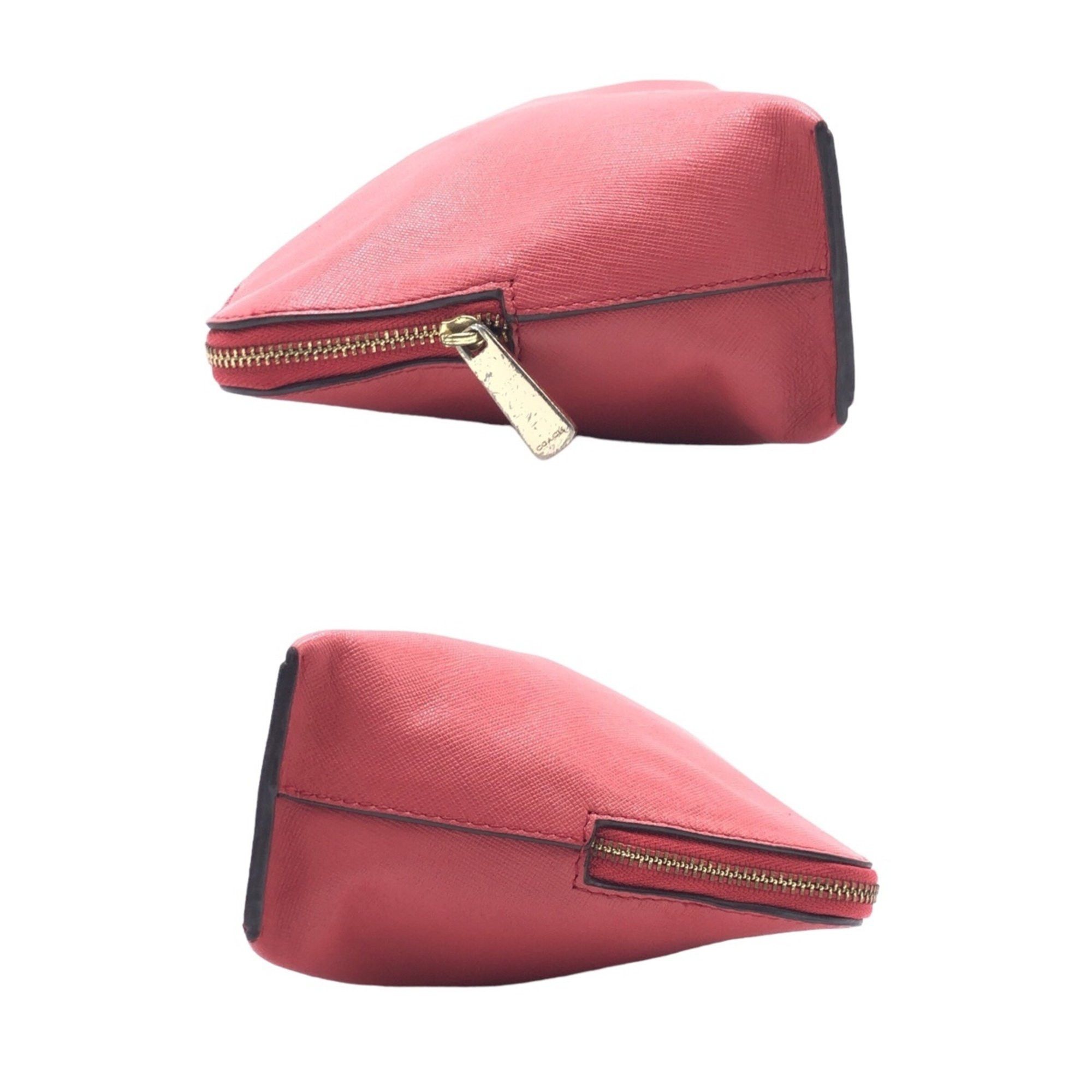 Coach COACH Pink Gold Hardware Calfskin Pouch for Women Size ONE SIZE - 8 Thumbnail