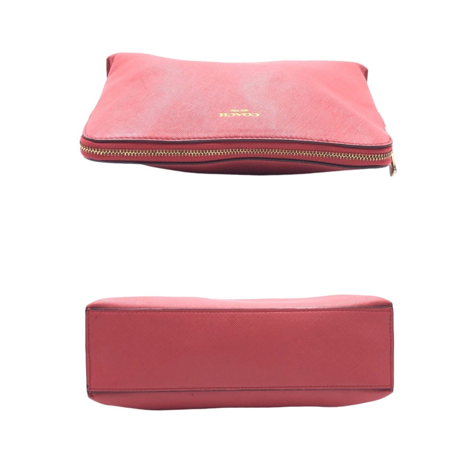Coach COACH Pink Gold Hardware Calfskin Pouch for Women Size ONE SIZE - 9 Thumbnail