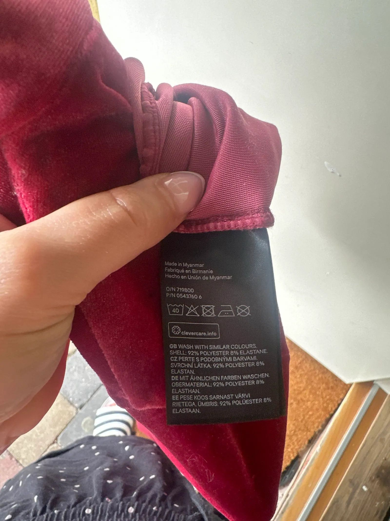 H&M H&M Sammet klänning med öppen rygg Dress Size XS / US 0-2 / IT 36-38 - 3 Thumbnail