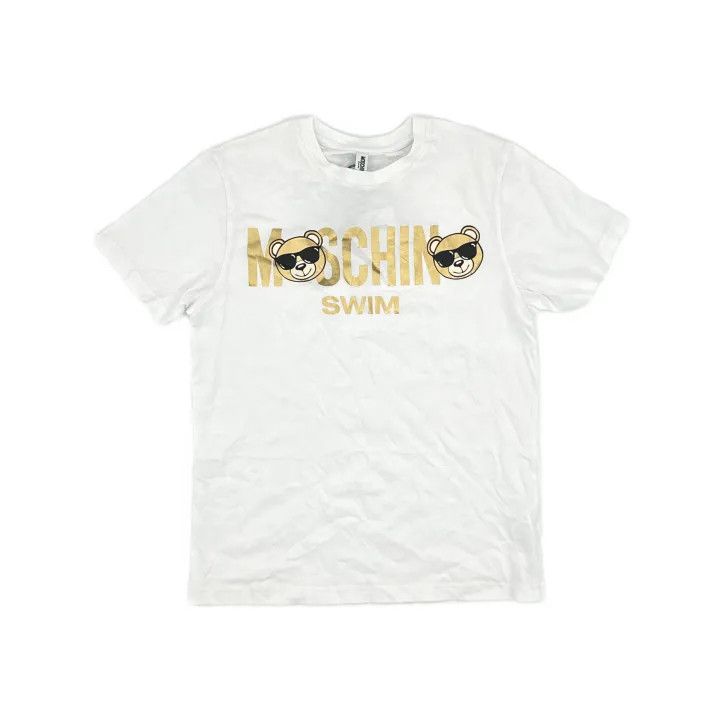 Moschino Moschino Logo Panda Short Sleeve T-Shirt 0079 Size S / US 4 / IT 40 - 2 Thumbnail