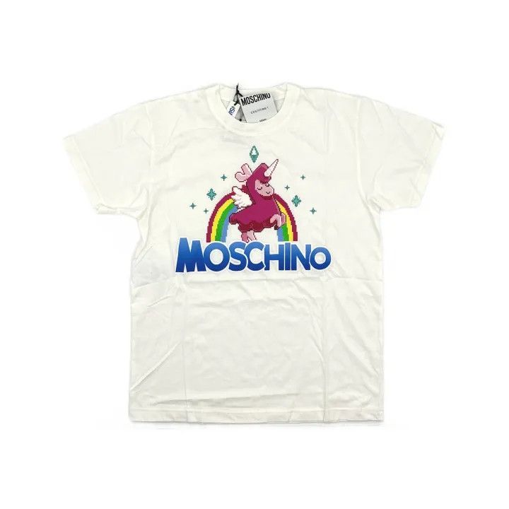 Moschino Moschino Unicorn Print Cotton T-Shirt for Women 0079 Size XS / US 0-2 / IT 36-38 - 2 Thumbnail