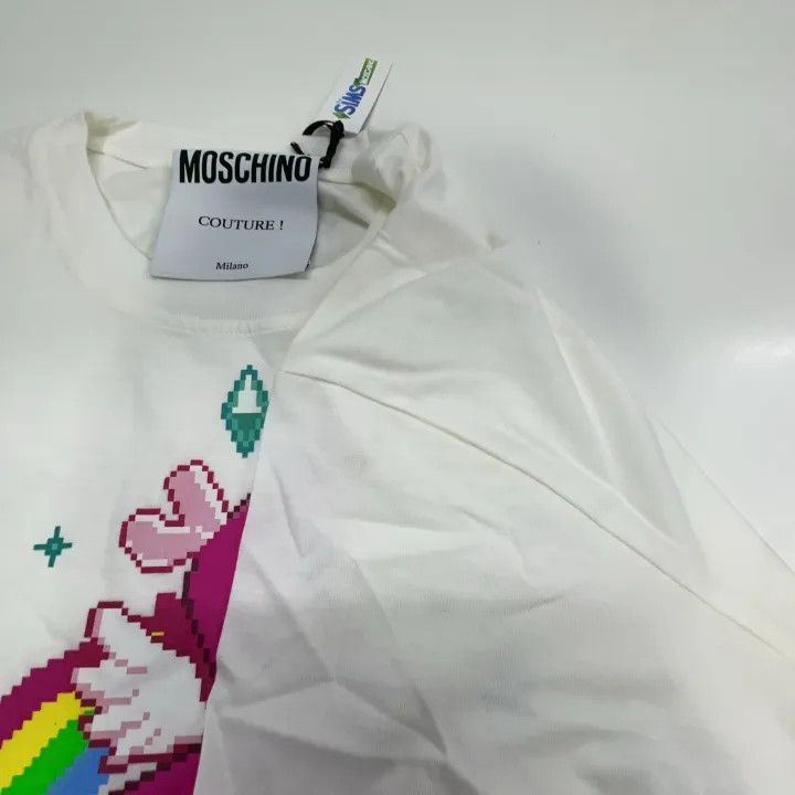Moschino Moschino Unicorn Print Cotton Tee for Women 0079 Size XXS / US 00 / IT 34 - 8 Thumbnail