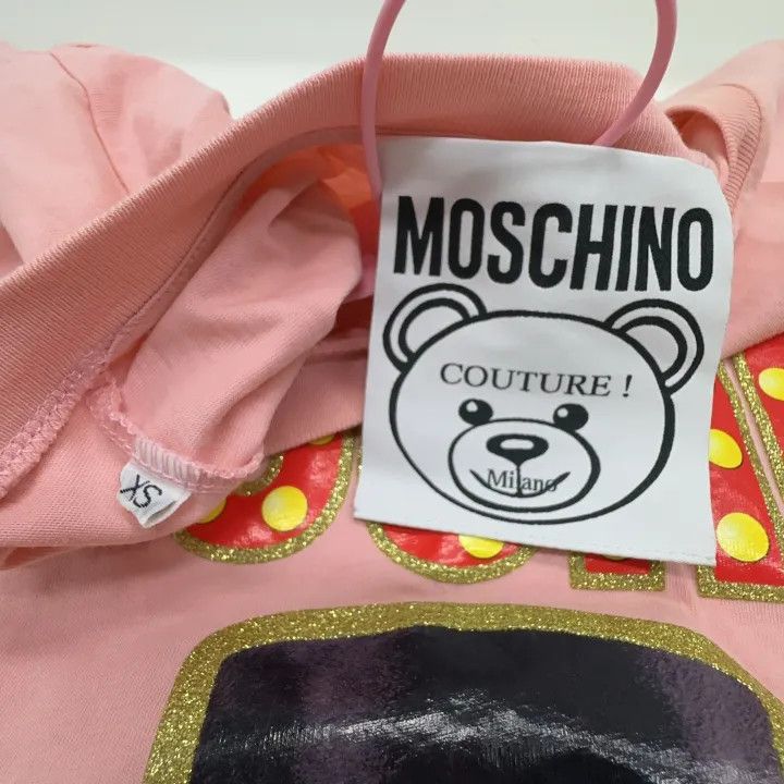 Moschino Moschino Pink Teddy Bear Short Sleeve T-Shirt 0079 Size XS / US 0-2 / IT 36-38 - 3 Thumbnail