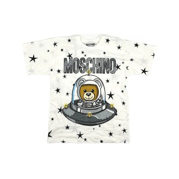 Moschino Moschino Space Bear Graphic T-Shirt for Women 0079 Size XXS / US 00 / IT 34 - 2 Thumbnail