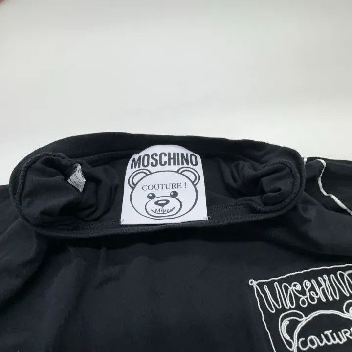 Moschino Moschino Black Cotton Teddy Bear Logo T-Shirt 0079 Size L / US 10 / IT 46 - 7 Thumbnail