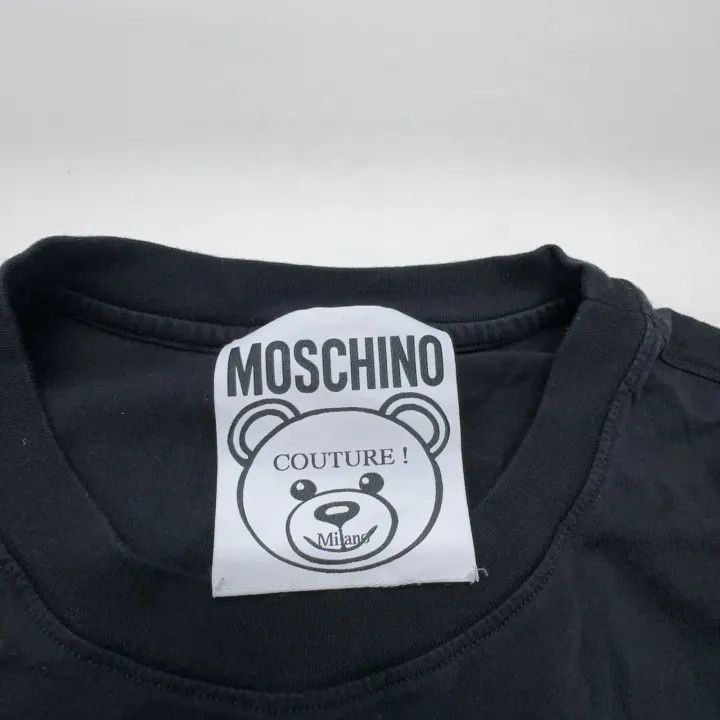 Moschino Moschino Black Cotton Teddy Bear Logo T-Shirt 0079 Size L / US 10 / IT 46 - 4 Thumbnail