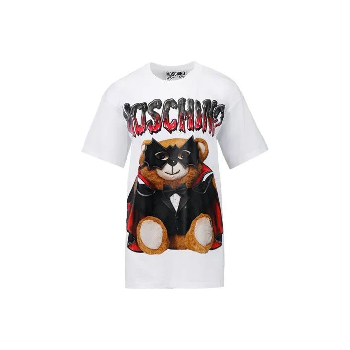 Moschino Moschino Batman Bear Graphics Short Sleeve T-Shirt 0079 Size XS / US 0-2 / IT 36-38 - 2 Thumbnail