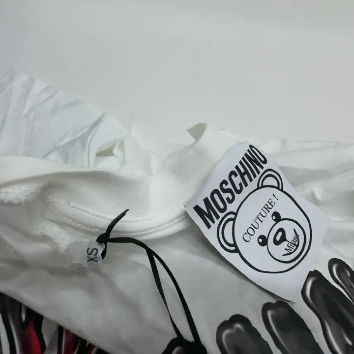 Moschino Moschino Batman Bear Graphics Short Sleeve T-Shirt 0079 Size XS / US 0-2 / IT 36-38 - 3 Thumbnail