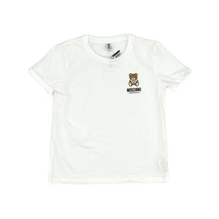 Moschino Moschino Logo Print Casual T-Shirt for Women 0079 Size M / US 6-8 / IT 42-44 - 2 Thumbnail