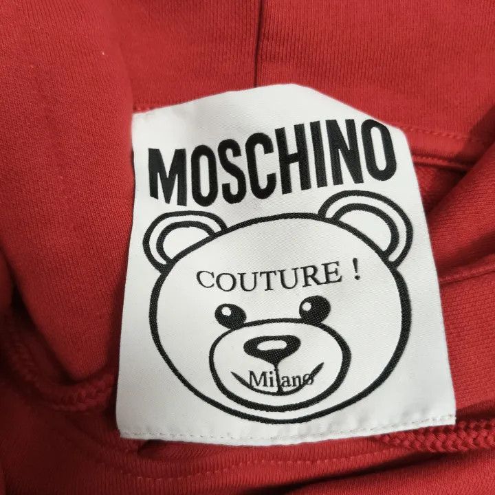 Moschino Moschino Red Hooded Sweatshirt for Women 0079 Size L / US 10 / IT 46 - 4 Thumbnail