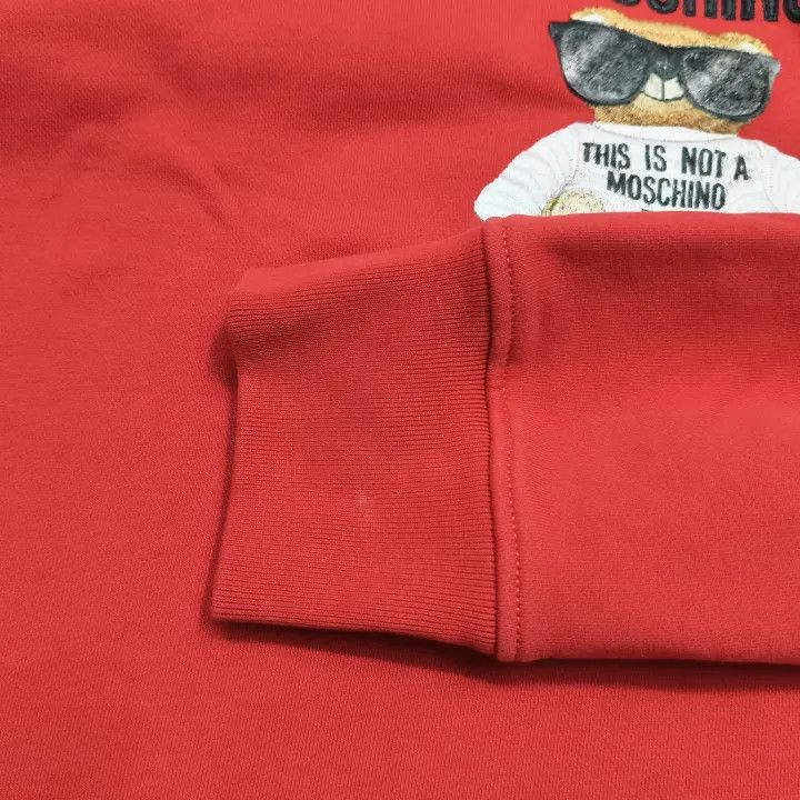 Moschino Moschino Red Hooded Sweatshirt for Women 0079 Size L / US 10 / IT 46 - 8 Thumbnail
