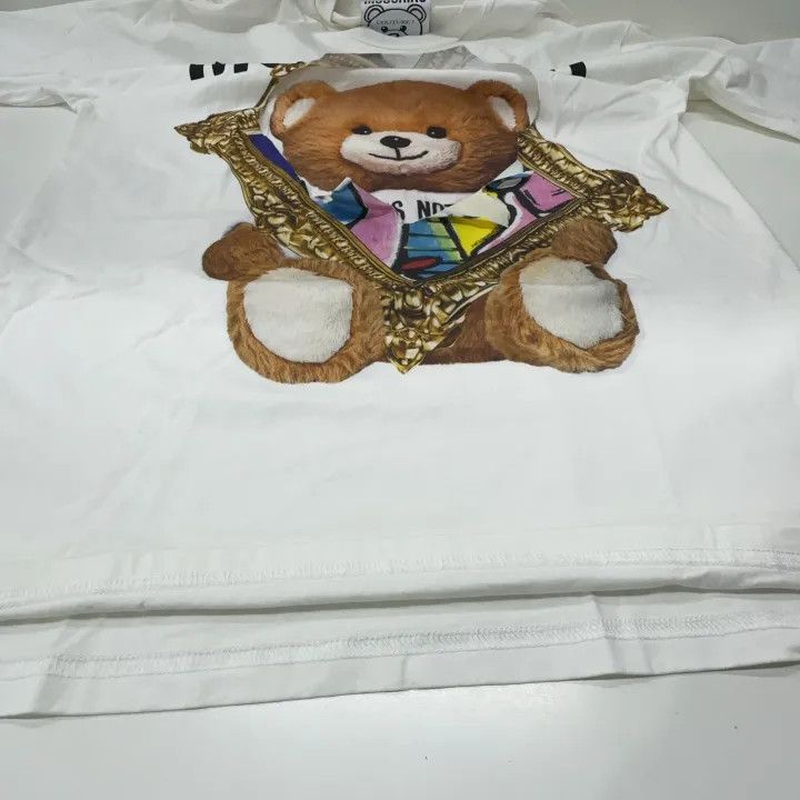 Moschino Moschino Cotton Teddy Bear Print T-Shirt 0079 Size XS / US 0-2 / IT 36-38 - 9 Thumbnail