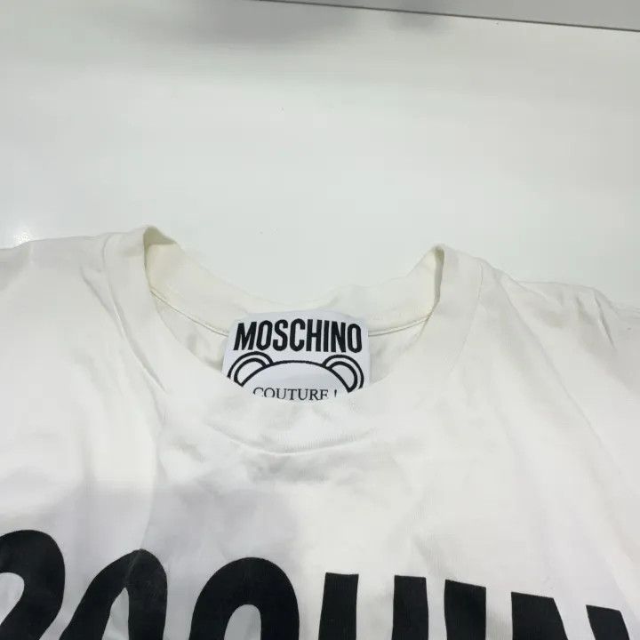 Moschino Moschino Bunny Ears Bear Cotton T-Shirt 0079 Size XS / US 0-2 / IT 36-38 - 6 Thumbnail