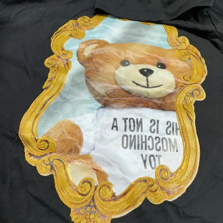 Moschino Moschino Casual Cartoon Print Black T-Shirt 0079 Size XS / US 0-2 / IT 36-38 - 5 Thumbnail