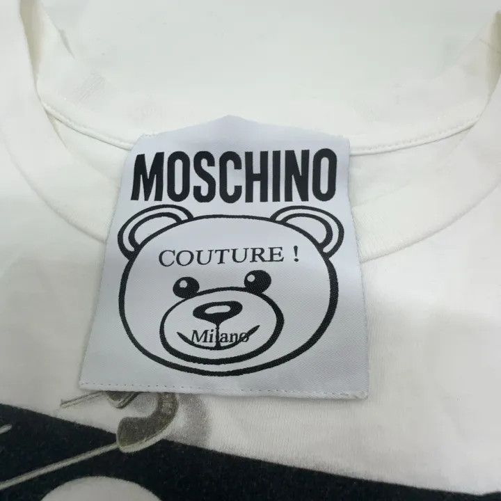 Moschino Moschino Classic Bear Print Cotton T-Shirt 0079 Size XS / US 0-2 / IT 36-38 - 4 Thumbnail