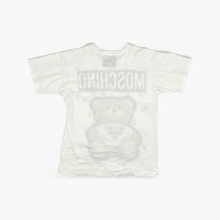 Moschino Moschino Classic Bear Print Cotton T-Shirt 0079 Size XS / US 0-2 / IT 36-38 - 3 Thumbnail