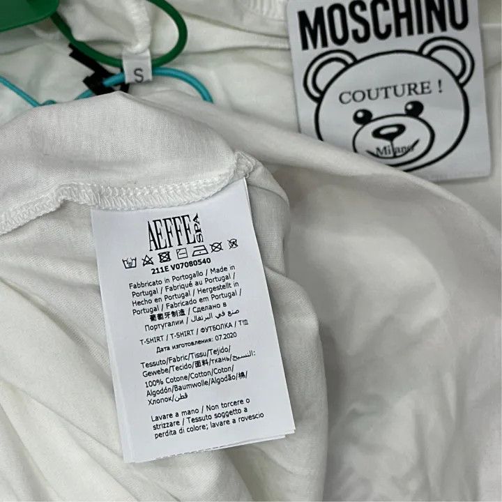 Moschino Moschino SS23 White Bear Logo T-Shirt 0079 Size S / US 4 / IT 40 - 3 Thumbnail