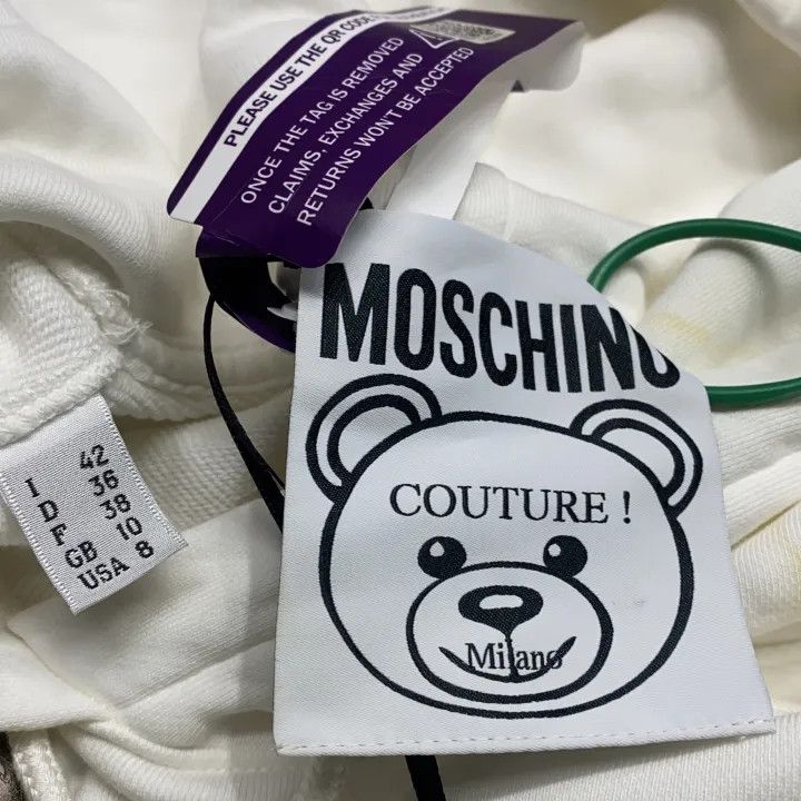 Moschino Moschino Money Bear Hooded Sweatshirt for Women 0079 Size L / US 10 / IT 46 - 4 Thumbnail