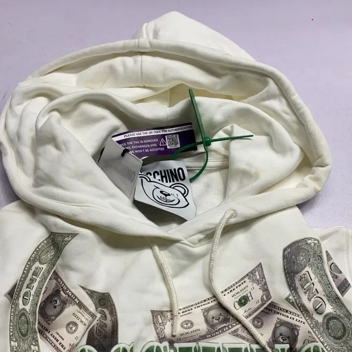 Moschino Moschino Money Bear Hooded Sweatshirt for Women 0079 Size L / US 10 / IT 46 - 8 Thumbnail