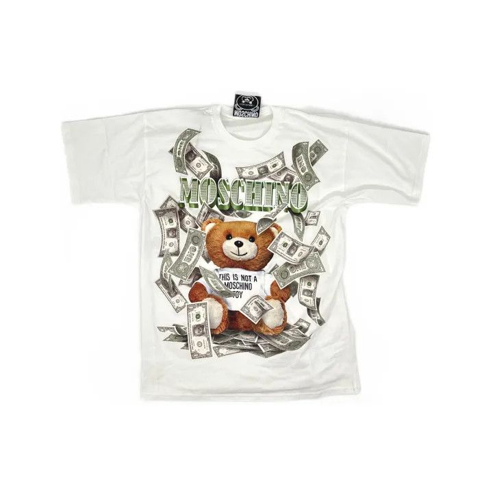 Moschino Moschino Bear Print Short Sleeve T-Shirt 0079 Size S / US 4 / IT 40 - 2 Thumbnail