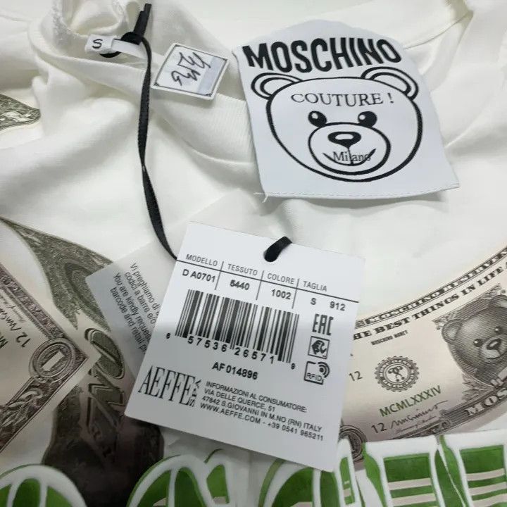 Moschino Moschino Bear Print Short Sleeve T-Shirt 0079 Size S / US 4 / IT 40 - 6 Thumbnail