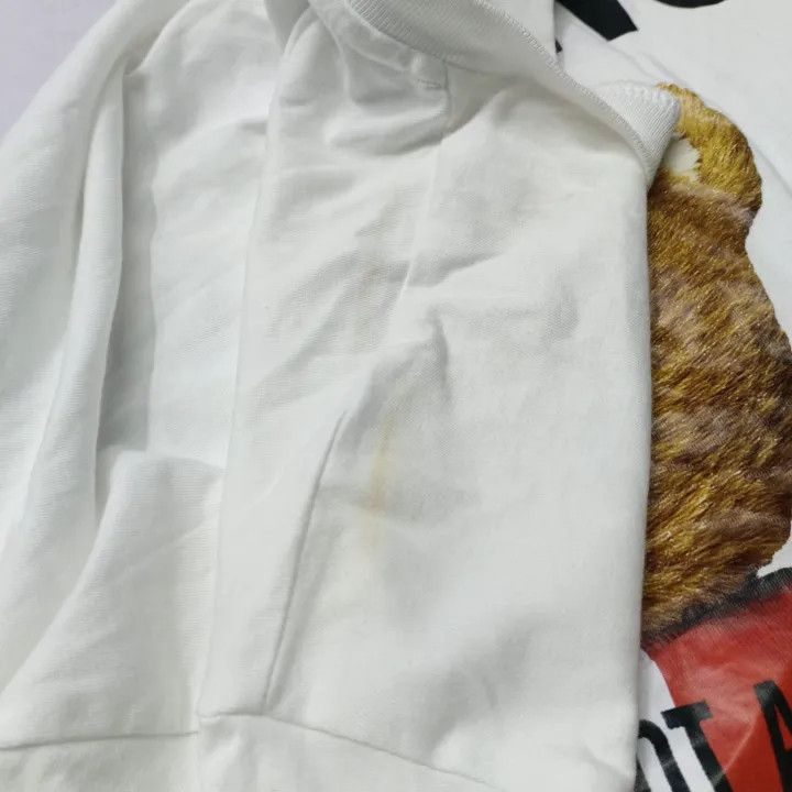 Moschino Moschino Teddy Bear Print Cotton T-Shirt 0079 Size XS / US 0-2 / IT 36-38 - 8 Thumbnail