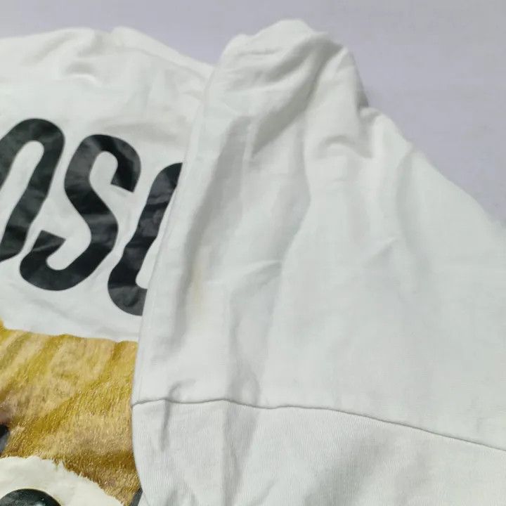 Moschino Moschino Teddy Bear Print Cotton T-Shirt 0079 Size XS / US 0-2 / IT 36-38 - 10 Thumbnail