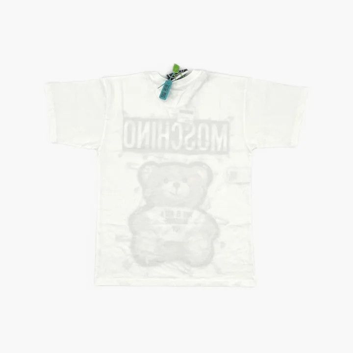 Moschino Moschino Bear Print White Cotton T-Shirt 0079 Size XXS / US 00 / IT 34 - 3 Thumbnail
