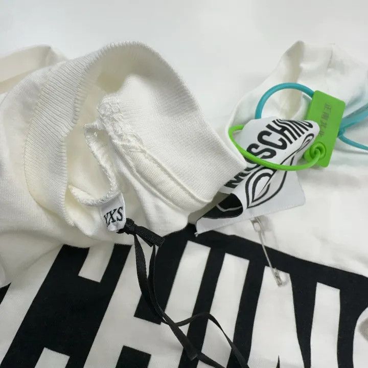 Moschino Moschino Bear Print White Cotton T-Shirt 0079 Size XXS / US 00 / IT 34 - 5 Thumbnail