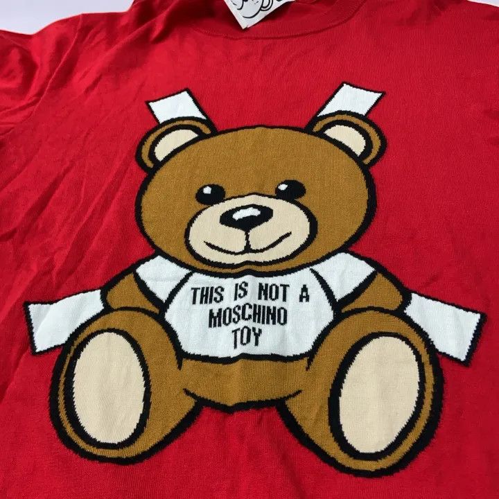 Moschino Moschino Bear Print Long Sleeve Sweater 0079 Size S / US 4 / IT 40 - 8 Thumbnail