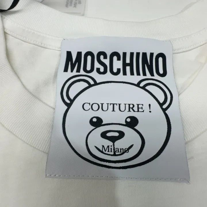 Moschino Moschino Classic Bear Print Cotton T-Shirt 0079 Size S / US 4 / IT 40 - 4 Thumbnail