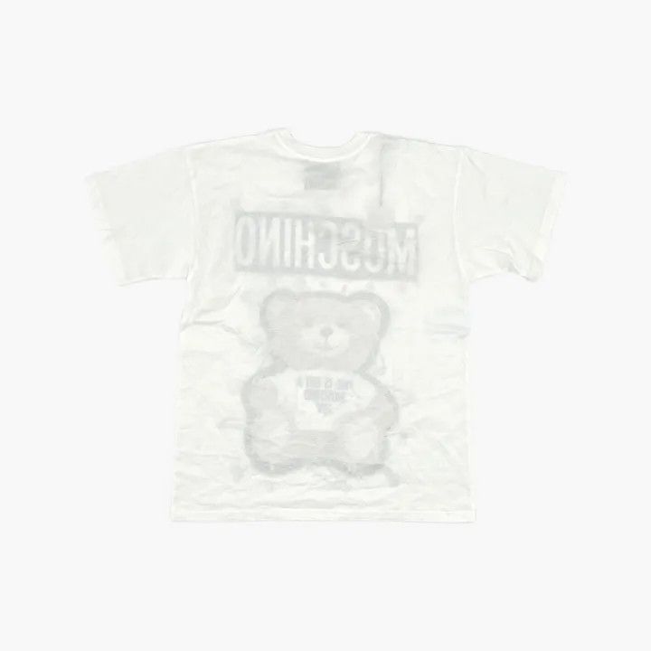 Moschino Moschino Teddy Bear Print Cotton T-Shirt 0079 Size M / US 6-8 / IT 42-44 - 3 Thumbnail