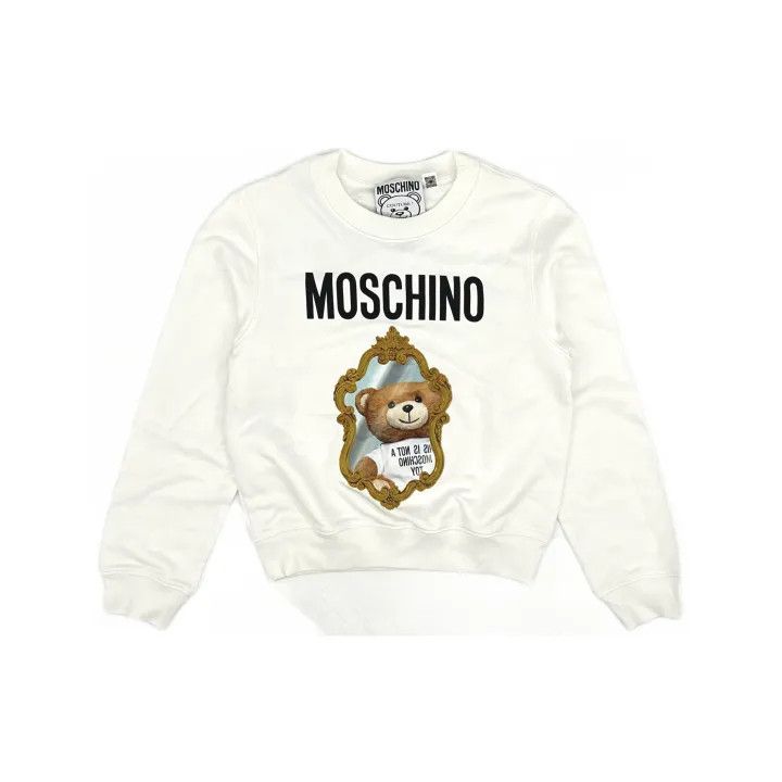Moschino Moschino White Graphic Sweatshirt for Women 0079 Size M / US 6-8 / IT 42-44 - 2 Thumbnail