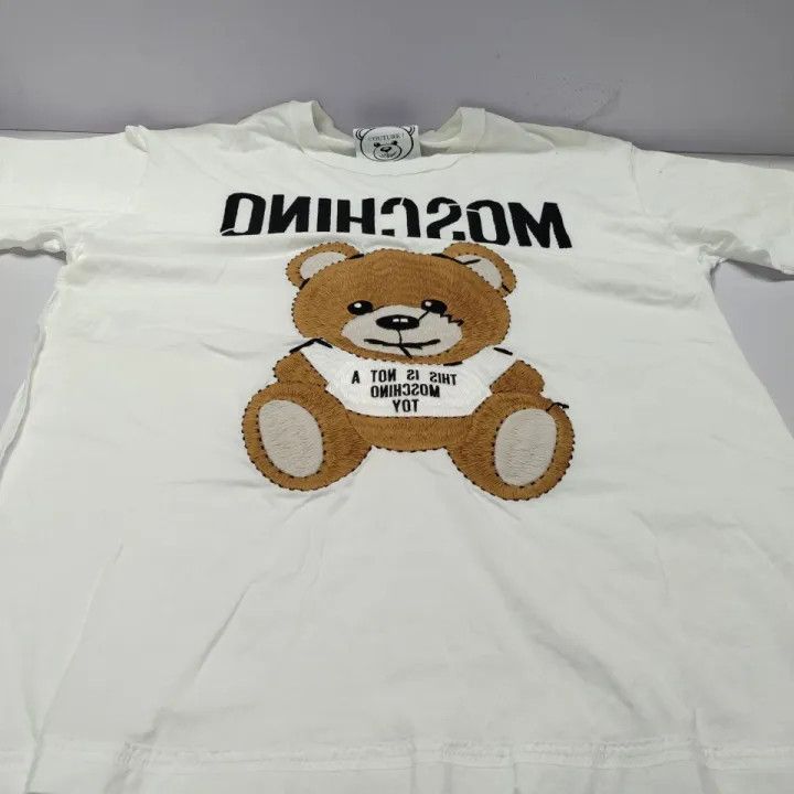 Moschino Moschino SS21 Bear Print White T-Shirt 0079 Size S / US 4 / IT 40 - 8 Thumbnail
