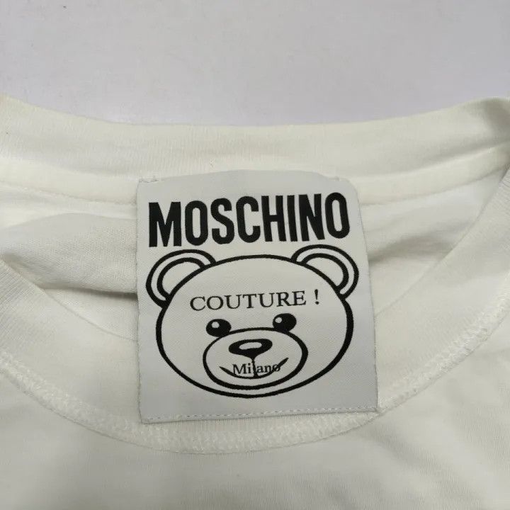 Moschino Moschino SS21 Bear Print White T-Shirt 0079 Size S / US 4 / IT 40 - 4 Thumbnail