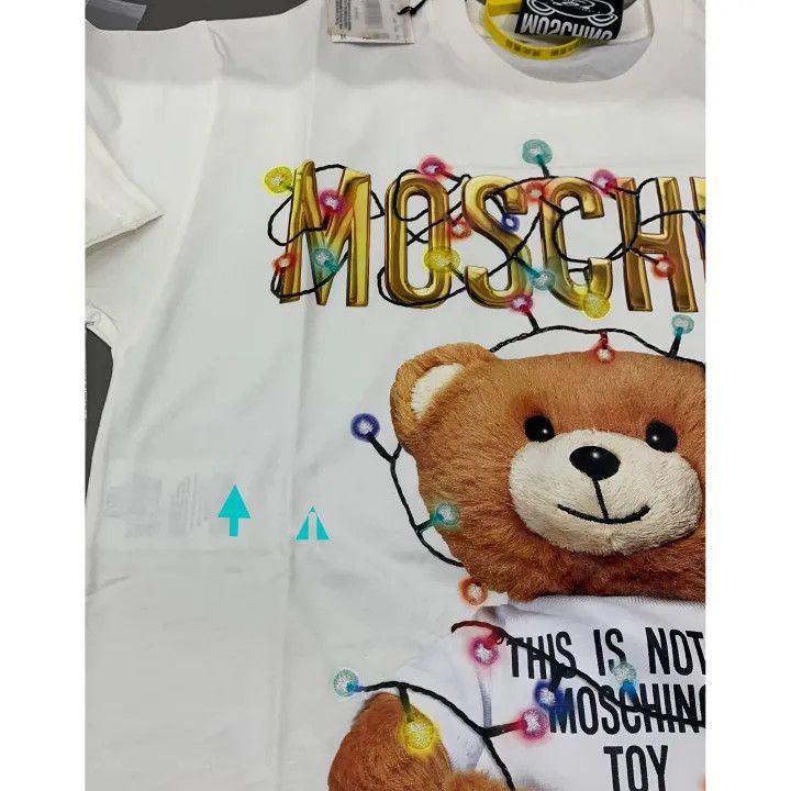 Moschino Moschino Teddy Bear Print Short Sleeve T-Shirt 0079 Size XXS / US 00 / IT 34 - 4 Thumbnail