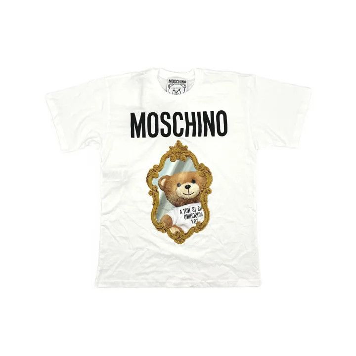 Moschino Moschino White Graphic Short Sleeve T-Shirt 0079 Size XS / US 0-2 / IT 36-38 - 2 Thumbnail