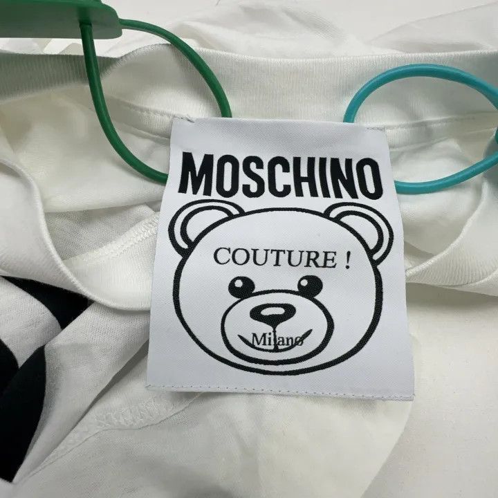 Moschino Moschino Classic White Bear Printed T-Shirt 0079 Size XS / US 0-2 / IT 36-38 - 3 Thumbnail