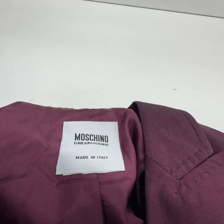 Moschino Moschino Stylish Purple Tailored Blazer with Pockets 0079 Size M / US 6-8 / IT 42-44 - 4 Thumbnail