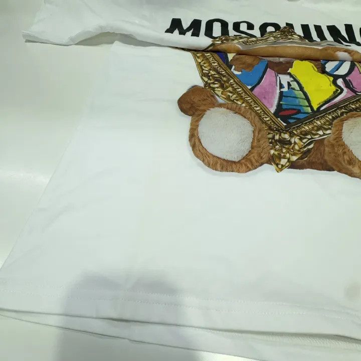 Moschino Moschino Oversized Bear Frame Short Sleeve T-Shirt 0079 Size XXS / US 00 / IT 34 - 9 Thumbnail