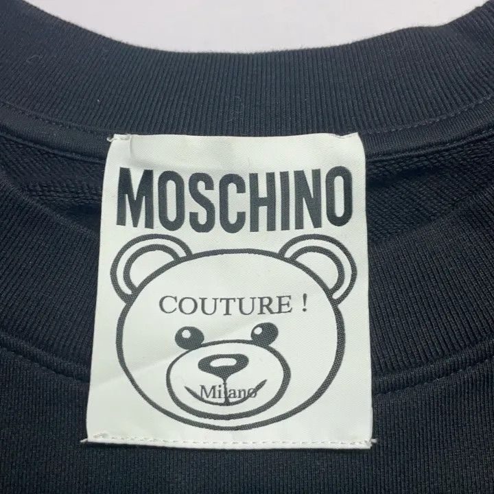 Moschino Moschino Black Teddy Bear Logo Sweatshirt 0079 Size L / US 10 / IT 46 - 3 Thumbnail