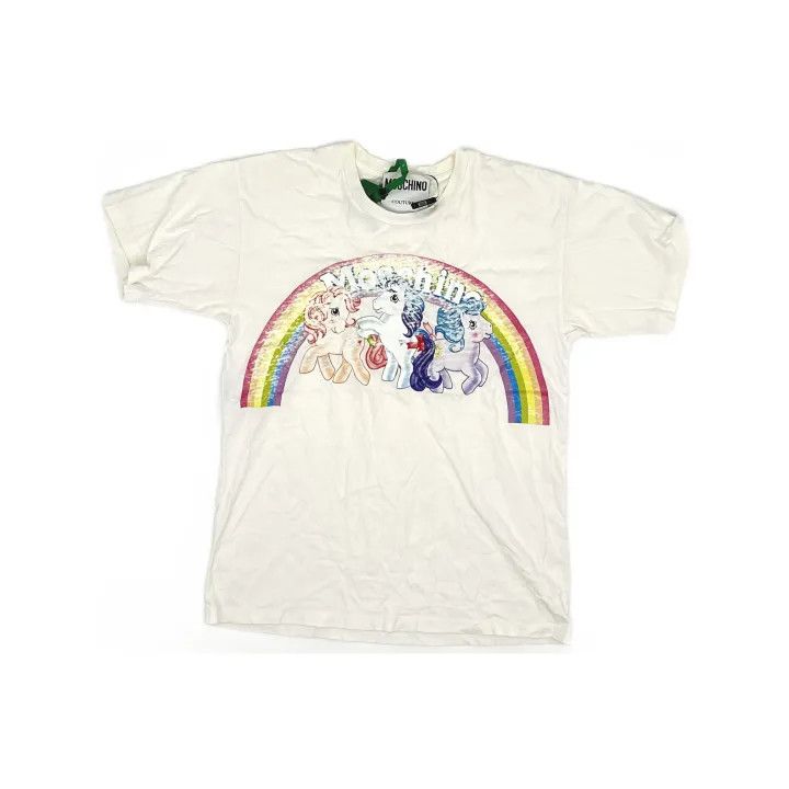 Moschino Moschino Rainbow Pony Print Short Sleeve T-Shirt 0079 Size XXS / US 00 / IT 34 - 2 Thumbnail
