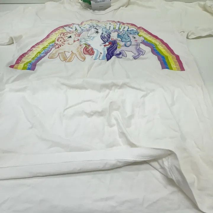 Moschino Moschino Rainbow Pony Print Short Sleeve T-Shirt 0079 Size XXS / US 00 / IT 34 - 9 Thumbnail