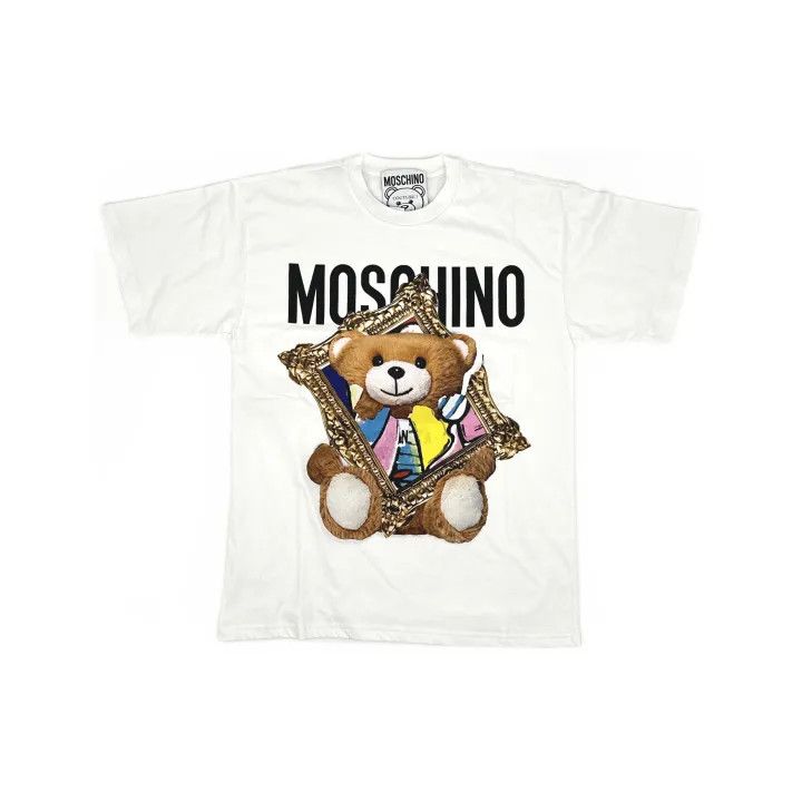 Moschino Moschino Teddy Bear Oversized Graphic T-Shirt 0079 Size XXS / US 00 / IT 34 - 2 Thumbnail