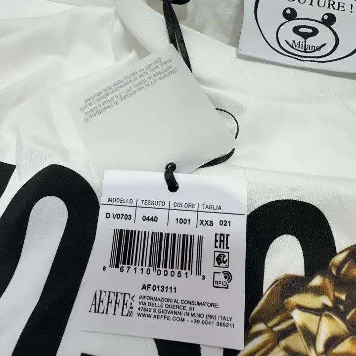 Moschino Moschino Teddy Bear Oversized Graphic T-Shirt 0079 Size XXS / US 00 / IT 34 - 6 Thumbnail