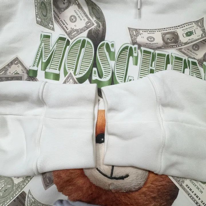 Moschino Moschino Money Bear Hoodie for Women 0079 Size M / US 6-8 / IT 42-44 - 8 Thumbnail